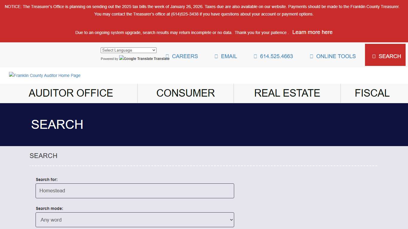 Franklin County Auditor - Search