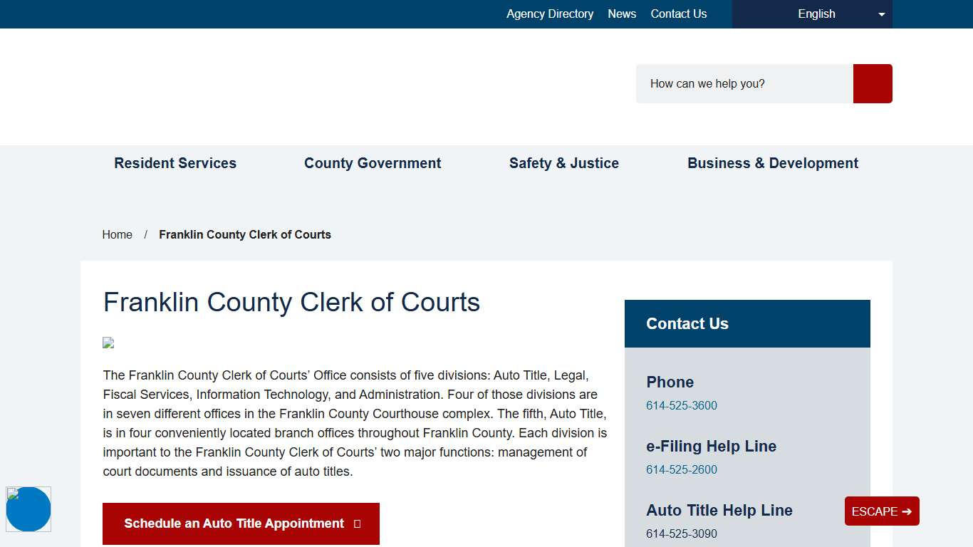 Franklin County Clerk of Courts - Franklin County, Ohio